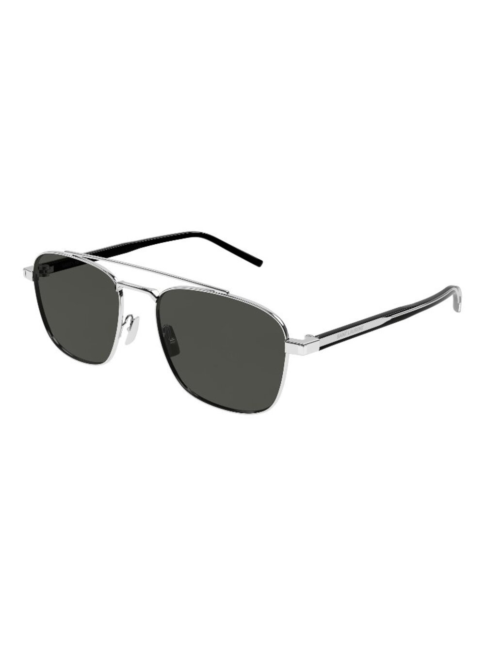 New Saint Laurent Unisex Sunglasses Silver Square Grey Lens Metal Frame SL 665